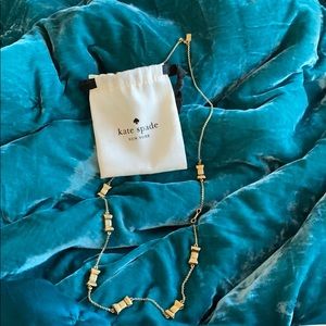 Kate Spade gold bow necklace